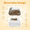 imageKritter Planet Dog Blankets for Large Dogs Soft Fluffy Fleece Pet Blankets for Couch Sofa Dog Beds Car Seats Creat Washable 50x60 inches BrownCheetah