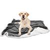 imageKritter Planet Dog Blankets for Large Dogs Soft Fluffy Fleece Pet Blankets for Couch Sofa Dog Beds Car Seats Creat Washable 50x60 inches BrownGrey  White
