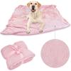 imageKritter Planet Dog Blankets for Large Dogs Soft Fluffy Fleece Pet Blankets for Couch Sofa Dog Beds Car Seats Creat Washable 50x60 inches BrownPink