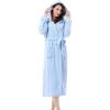 imageCatalonia Womens Plush Fleece Long Robe with Hood Plus Size Warm Soft Fluffy Lightweight Bathrobe Valentines Day GiftLight Blue