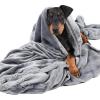imageKritter Planet Dog Blankets for Large Dogs Soft Fluffy Fleece Pet Blankets for Couch Sofa Dog Beds Car Seats Creat Washable 50x60 inches BrownGrey  Grey