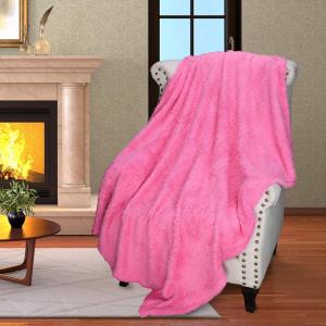imageCatalonia Blue Sherpa Throw Blanket Fuzzy Snuggle Blanket for Camping Traveling Couch Bed Super Soft Light Weight Reversible All Season Use50x60 inchesPink