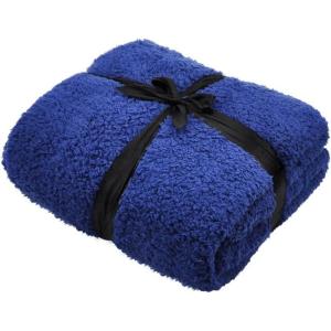 imageCatalonia Blue Sherpa Throw Blanket Fuzzy Snuggle Blanket for Camping Traveling Couch Bed Super Soft Light Weight Reversible All Season Use50x60 inchesBlue