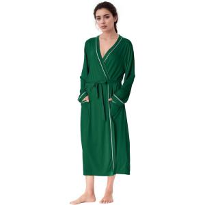 imageCatalonia Lightweight Ladies Bathrobe Long Summer Robe with PocketsSoft Summer Robes for Women Kimono Gift for HerGreen