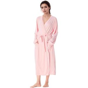imageCatalonia Lightweight Ladies Bathrobe Long Summer Robe with PocketsSoft Summer Robes for Women Kimono Gift for HerPink
