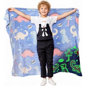 imageCatalonia Pink Unicorn Blanket for Girls Rainbow Glow in The Dark Throw Blanket for Girls Aged 410 Plush Fleece Couch Blanket Kids Valentines Day Gifts BirthdayGlow in the Darkdinosaur