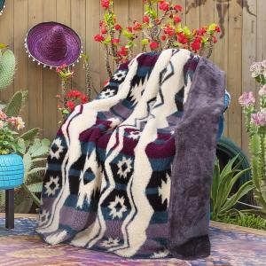 imageCatalonia Southwestern Tribal Print Throw Soft Aztec Sherpa Blanket Navajo Style Native for Couch Sofa Bed  Cozy Boho Home Decor 50x60 InchesSouthwestern Star