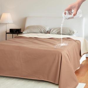 imageCatalonia Waterproof Fleece Blanket for Couch Reversible Sofa Cover Bed Coverlet Protector Washable Leak Proof Comfortable for People and PetsCamelTaupe