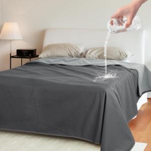 imageCatalonia Waterproof Fleece Blanket for Couch Reversible Sofa Cover Bed Coverlet Protector Washable Leak Proof Comfortable for People and PetsGreyGrey