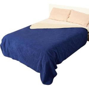imageCatalonia Waterproof Love Blanket Reversible Fleece Bed Sofa Cover Washable Furniture Protector for Couch Sofa Bed Queen Size PurpleNavytaupe