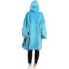imageCatalonia Oversized Blanket Hoodie Sweatshirt Portable Wearable Blanket Pullover Sherpa Jacket Ideal GiftingBlue