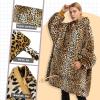 imageCatalonia Oversized Blanket Hoodie Sweatshirt Portable Wearable Blanket Pullover Sherpa Jacket Ideal GiftingCheetah