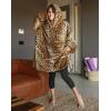 imageCatalonia Oversized Blanket Hoodie Sweatshirt Portable Wearable Blanket Pullover Sherpa Jacket Ideal GiftingCheetah