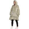 imageCatalonia Oversized Blanket Hoodie Sweatshirt Portable Wearable Blanket Pullover Sherpa Jacket Ideal GiftingLatte