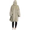 imageCatalonia Oversized Blanket Hoodie Sweatshirt Portable Wearable Blanket Pullover Sherpa Jacket Ideal GiftingLatte
