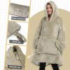 imageCatalonia Oversized Blanket Hoodie Sweatshirt Portable Wearable Blanket Pullover Sherpa Jacket Ideal GiftingLatte
