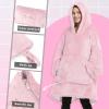 imageCatalonia Oversized Blanket Hoodie Sweatshirt Portable Wearable Blanket Pullover Sherpa Jacket Ideal GiftingPink