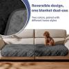 imageKritter Planet Pack of 2 Waterproof Dog Pads Small Furniture Pet Pads Couch Dog Pads for Sofa for Puppy Cats Reversible Dog Mat 30 x 40 inchBlackDark Grey