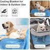 imageKritter Planet Small Cooling Pad for Dog Waterproof Cooling Pet Mat for Summer Lightweight Cooling Outdoor Mat Reversible Furniture Cover Couch 20 x 30 inch TaupeBlueBlue