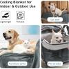 imageKritter Planet Small Cooling Pad for Dog Waterproof Cooling Pet Mat for Summer Lightweight Cooling Outdoor Mat Reversible Furniture Cover Couch 20 x 30 inch TaupeLight GrayLight Gray