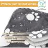 imageKritter Planet Waterproof Small Dog Blanket Paw Print Soft Puppy BlanketWashable Furniture Protector Dog Blanket for CarReversible Sherpa Fleece Couch Cover for Small PetsDark Grey Paw
