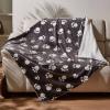 imageKritter Planet Waterproof Small Dog Blanket Paw Print Soft Puppy BlanketWashable Furniture Protector Dog Blanket for CarReversible Sherpa Fleece Couch Cover for Small PetsDark Grey Paw