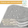 imageKritter Planet Waterproof Small Dog Blanket Paw Print Soft Puppy BlanketWashable Furniture Protector Dog Blanket for CarReversible Sherpa Fleece Couch Cover for Small PetsLight Grey