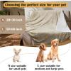 imageKritter Planet Waterproof Small Dog Blanket Paw Print Soft Puppy BlanketWashable Furniture Protector Dog Blanket for CarReversible Sherpa Fleece Couch Cover for Small PetsTaupe