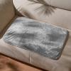 imageKritter Planet Waterproof Small Dog Blanket Paw Print Soft Puppy BlanketWashable Furniture Protector Dog Blanket for CarReversible Sherpa Fleece Couch Cover for Small PetsLight Grey