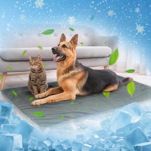 imageKritter Planet Small Cooling Pad for Dog Waterproof Cooling Pet Mat for Summer Lightweight Cooling Outdoor Mat Reversible Furniture Cover Couch 20 x 30 inch TaupeLight GrayLight Gray