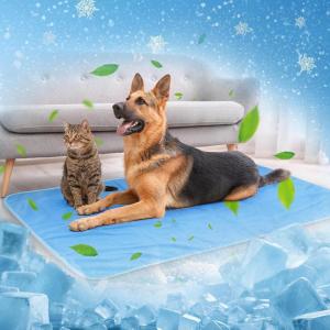 imageKritter Planet Small Cooling Pad for Dog Waterproof Cooling Pet Mat for Summer Lightweight Cooling Outdoor Mat Reversible Furniture Cover Couch 20 x 30 inch TaupeBlueBlue