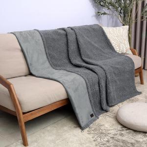 imageKritter Planet Waterproof Bed Blanket Soft and Washable Absorbent Blanket Pad LeakProof Blanket Cover for Couch Sofa BedGreyGrey