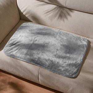 imageKritter Planet Waterproof Small Dog Blanket Paw Print Soft Puppy BlanketWashable Furniture Protector Dog Blanket for CarReversible Sherpa Fleece Couch Cover for Small PetsLight Grey