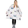 imageCatalonia Oversized Blanket Hoodie Sweatshirt Comfortable Wearable Sherpa PulloverGift for Her80s Dog White