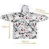 imageCatalonia Oversized Blanket Hoodie Sweatshirt Comfortable Wearable Sherpa PulloverGift for HerAbstract Face White