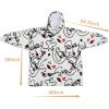 imageCatalonia Oversized Blanket Hoodie Sweatshirt Comfortable Wearable Sherpa PulloverGift for HerAbstract Face White