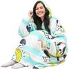 imageCatalonia Oversized Blanket Hoodie Sweatshirt Comfortable Wearable Sherpa PulloverGift for HerBanana Dog White