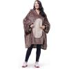 imageCatalonia Oversized Blanket Hoodie Sweatshirt Comfortable Wearable Sherpa PulloverGift for HerBear