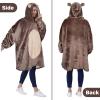 imageCatalonia Oversized Blanket Hoodie Sweatshirt Comfortable Wearable Sherpa PulloverGift for HerBear