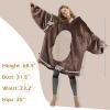 imageCatalonia Oversized Blanket Hoodie Sweatshirt Comfortable Wearable Sherpa PulloverGift for HerBear
