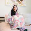 imageCatalonia Oversized Blanket Hoodie Sweatshirt Comfortable Wearable Sherpa PulloverGift for HerCotton Candy