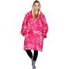 imageCatalonia Oversized Blanket Hoodie Sweatshirt Comfortable Wearable Sherpa PulloverGift for HerGraffiti Bear Hot Pink