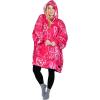 imageCatalonia Oversized Blanket Hoodie Sweatshirt Comfortable Wearable Sherpa PulloverGift for HerGraffiti Bear Hot Pink