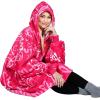 imageCatalonia Oversized Blanket Hoodie Sweatshirt Comfortable Wearable Sherpa PulloverGift for HerGraffiti Bear Hot Pink