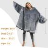 imageCatalonia Oversized Blanket Hoodie Sweatshirt Comfortable Wearable Sherpa PulloverGift for HerGrey Cat