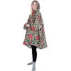 imageCatalonia Oversized Blanket Hoodie Sweatshirt Comfortable Wearable Sherpa PulloverGift for HerLeopard Heart Brown