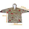 imageCatalonia Oversized Blanket Hoodie Sweatshirt Comfortable Wearable Sherpa PulloverGift for HerLeopard Heart Brown