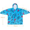 imageCatalonia Oversized Blanket Hoodie Sweatshirt Comfortable Wearable Sherpa PulloverGift for HerLove Art Blue