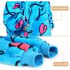imageCatalonia Oversized Blanket Hoodie Sweatshirt Comfortable Wearable Sherpa PulloverGift for HerLove Art Blue