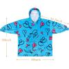 imageCatalonia Oversized Blanket Hoodie Sweatshirt Comfortable Wearable Sherpa PulloverGift for HerLove Art Blue
